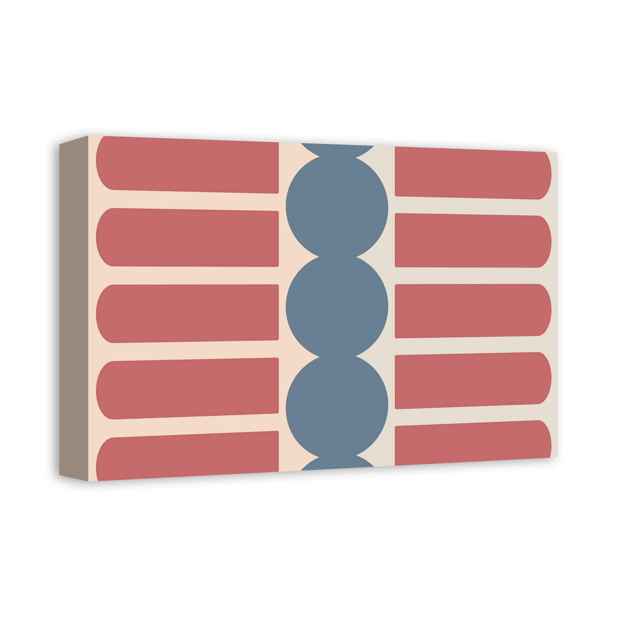 Retro Circle Pattern Canvas Wall Art